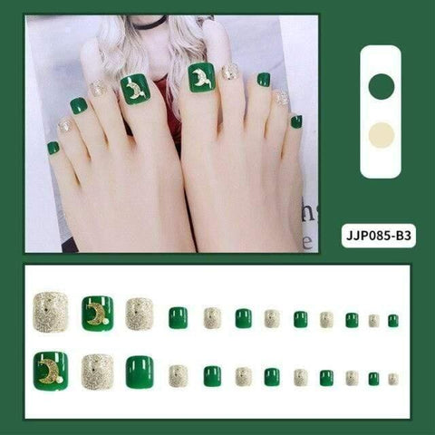 Mysterious Cat Eye Feet Nail Patch with Jelly Gum(24PCS) - Yousweety