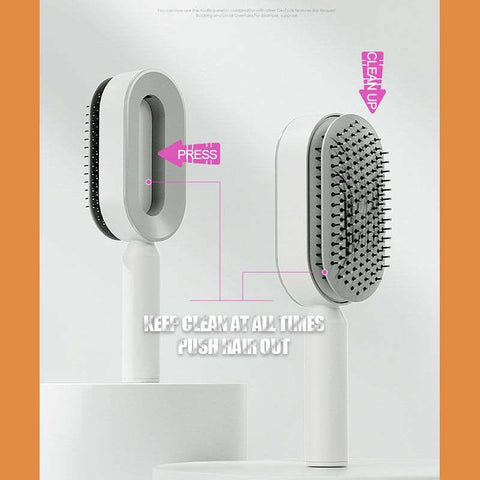 Self Cleaning Pressed Airbag Comb