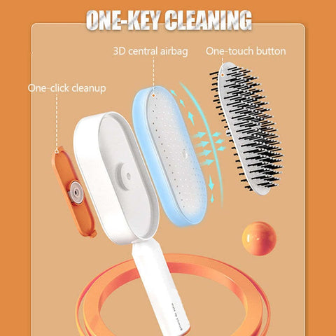 Self Cleaning Pressed Airbag Comb