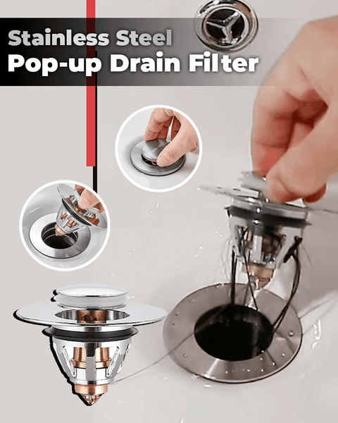 Stainless Steel Pop-Up Drain Filter - Yousweety